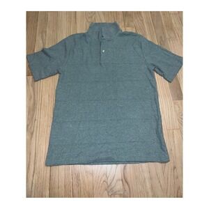 David Taylor Collection Mens Green Polo Shirt Short Sleeve Mock Neck M